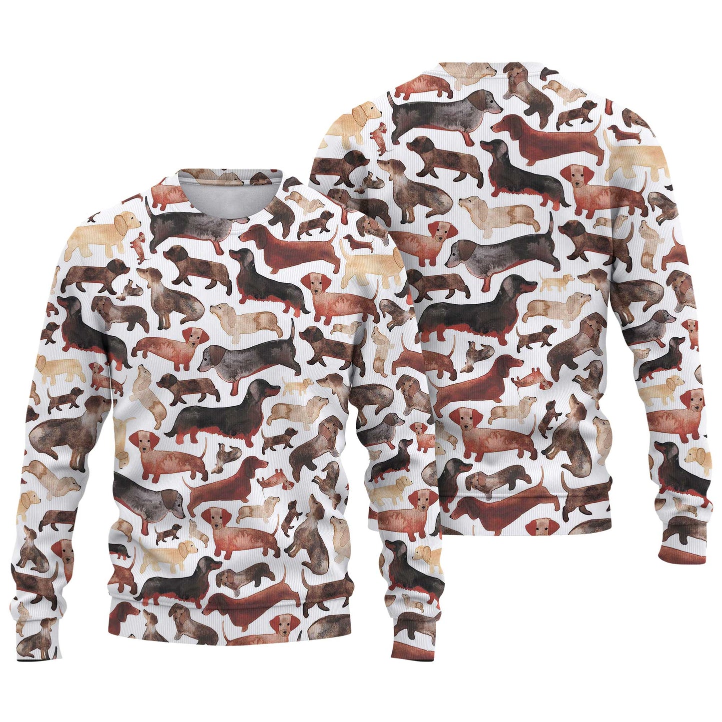 Fun Watercolor Dachshund Art Tee, Dachshund T Shirt, Wiener Dog T Shirt