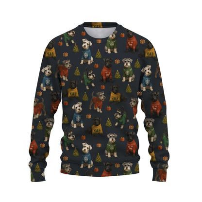 Funny Schnauzer Shirt Pattern Shirt, Cute Schnauzer Christmas Shirt, Schnauzer Xmas Hoodie For Pet Lover