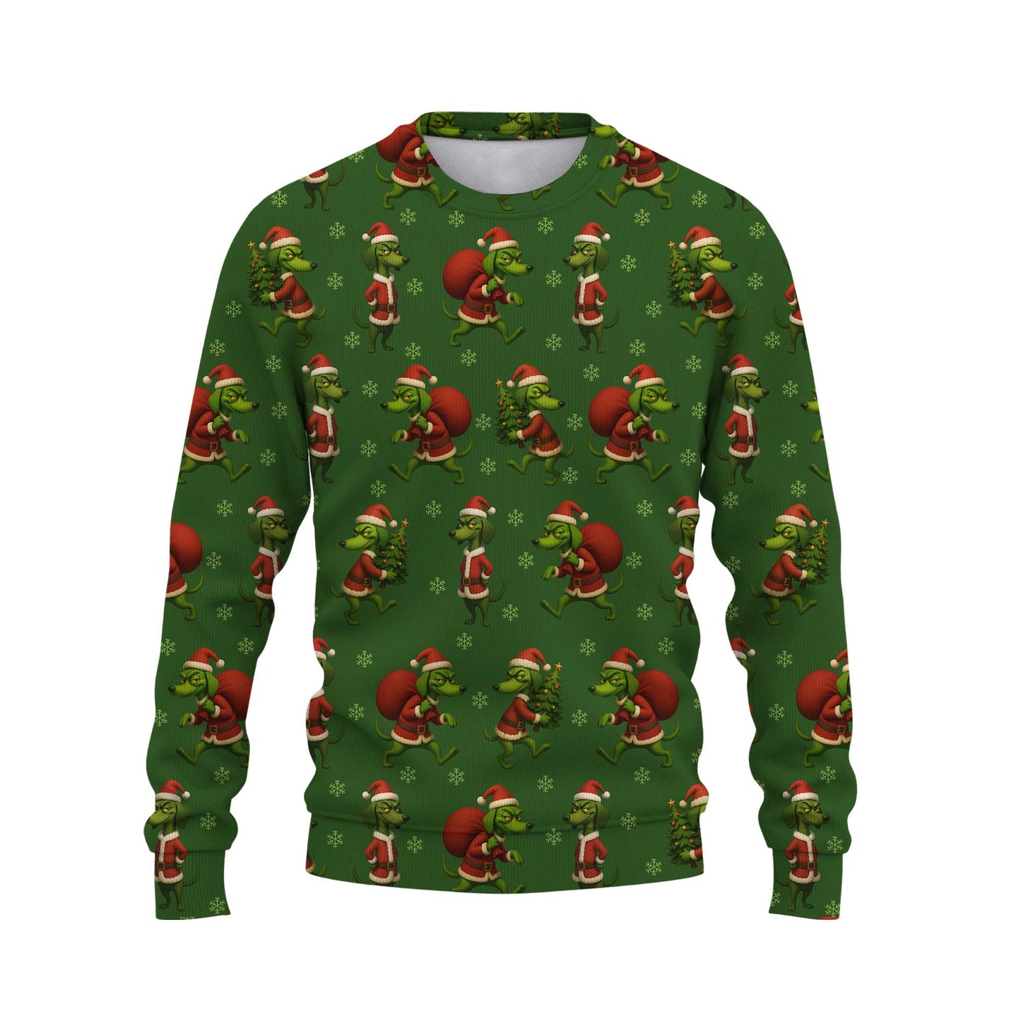 Funny Grinch Dachshund Christmas Hoodie, Xmas Pattern Dachshund Shirt, Wiener Dog Shirt For Pet Lover