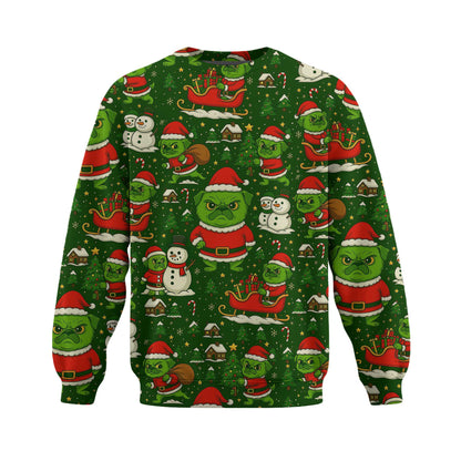 Pugrinch Pattern Shirts, Funny Christmas Pug Shirt, Grinch Pug Hoodie For Pet Lover