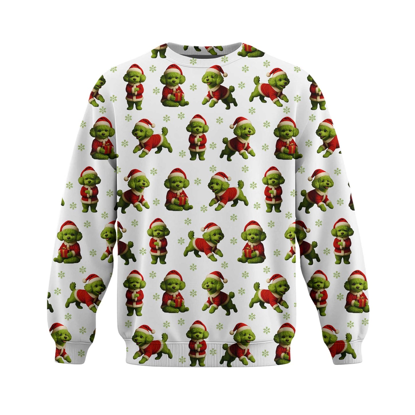 Funny Poodle Pattern Hoodie For Christmas Season, Xmas Poodle Shirt, Poodle Sweater For Dog Lover