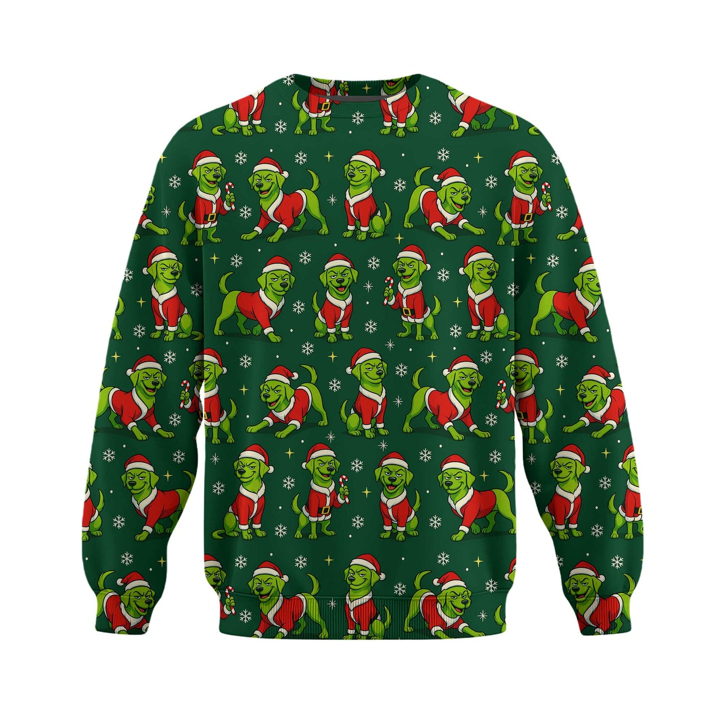 Funny Labrador Retriever Christmas Sweatshirt, Cute Green Dog Shirt, Perfect Christmas Gift for Dog Lovers