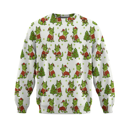 Funny German Shepherd Christmas Hoodie, German Shepherd Xmas Shirt, Dog Pattern Shirt For Pet Lover