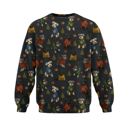 Funny Schnauzer Shirt Pattern Shirt, Cute Schnauzer Christmas Shirt, Schnauzer Xmas Hoodie For Pet Lover