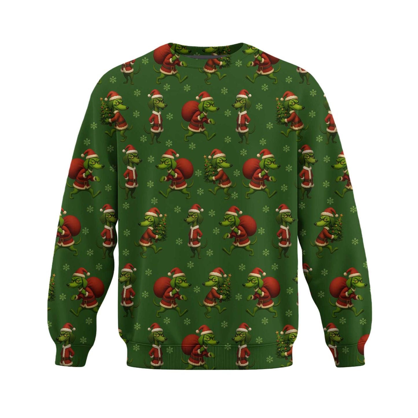 Funny Grinch Dachshund Christmas Hoodie, Xmas Pattern Dachshund Shirt, Wiener Dog Shirt For Pet Lover