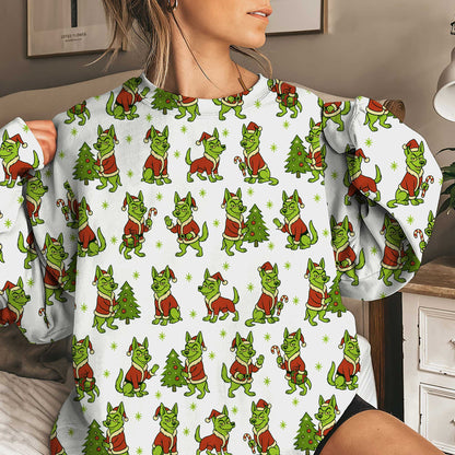 Funny German Shepherd Christmas Hoodie, German Shepherd Xmas Shirt, Dog Pattern Shirt For Pet Lover