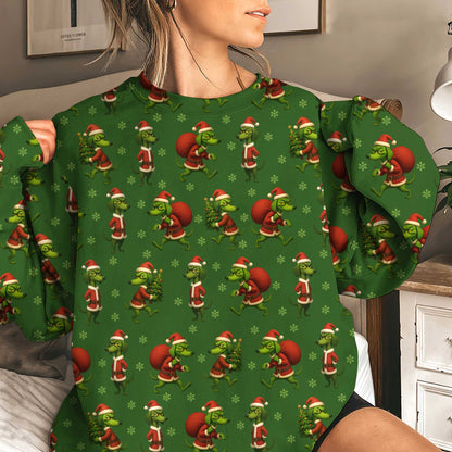 Funny Grinch Dachshund Christmas Hoodie, Xmas Pattern Dachshund Shirt, Wiener Dog Shirt For Pet Lover