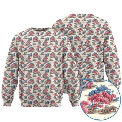 Vintage Toile Forest Pattern Polo, Dachshund Shirt, Wiener Dog T Shirts