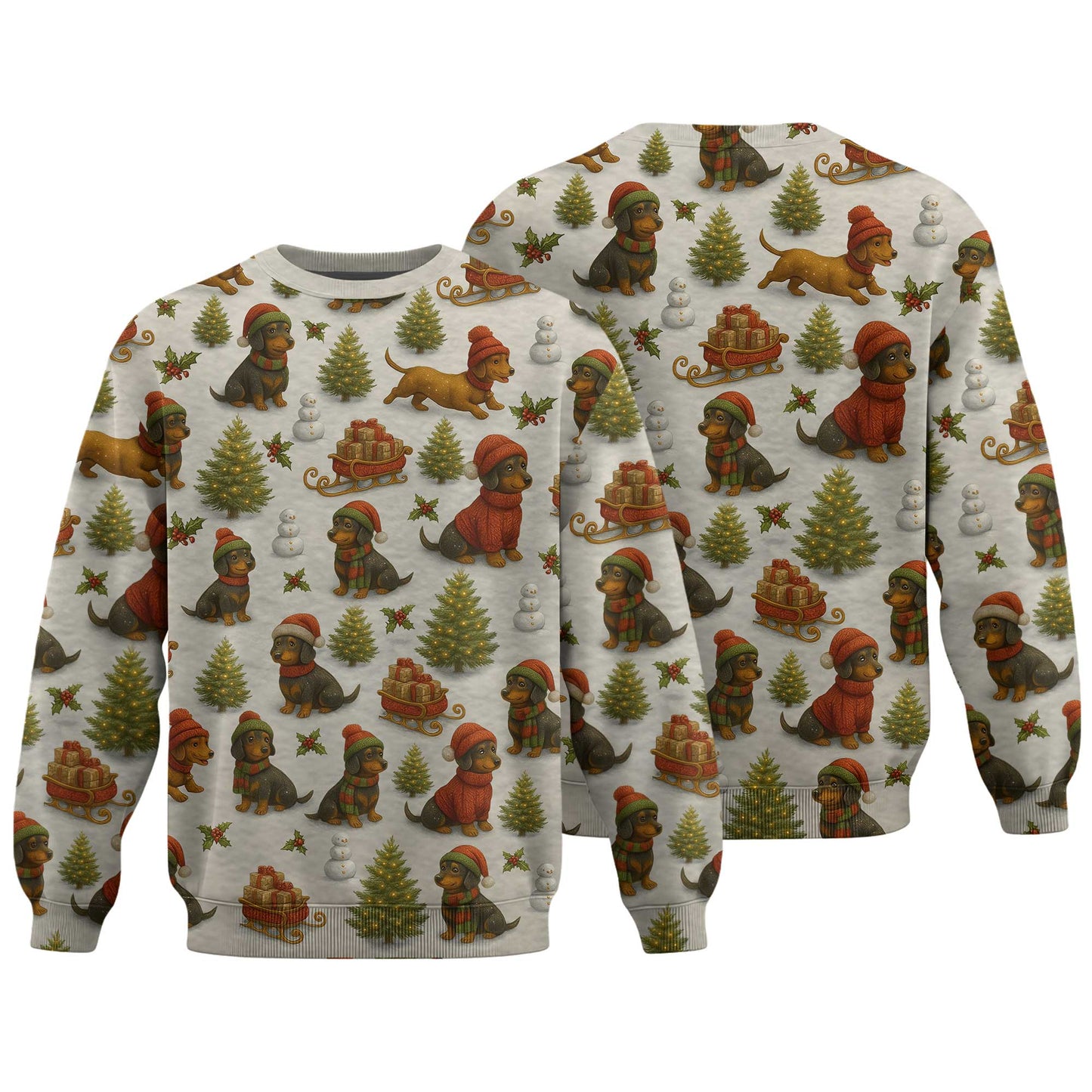 Christmas Dachshund Shirt, Weenie Dog Shirts, Winter Holiday Dog Sweater Design