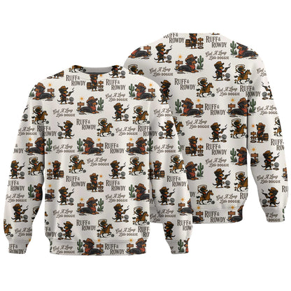 Get A Long Little Doggie Vintage Dachshund Shirt, Western Cowboy Dachshund Pattern Polo, Dachshund T Shirt, Wiener Dog T Shirt