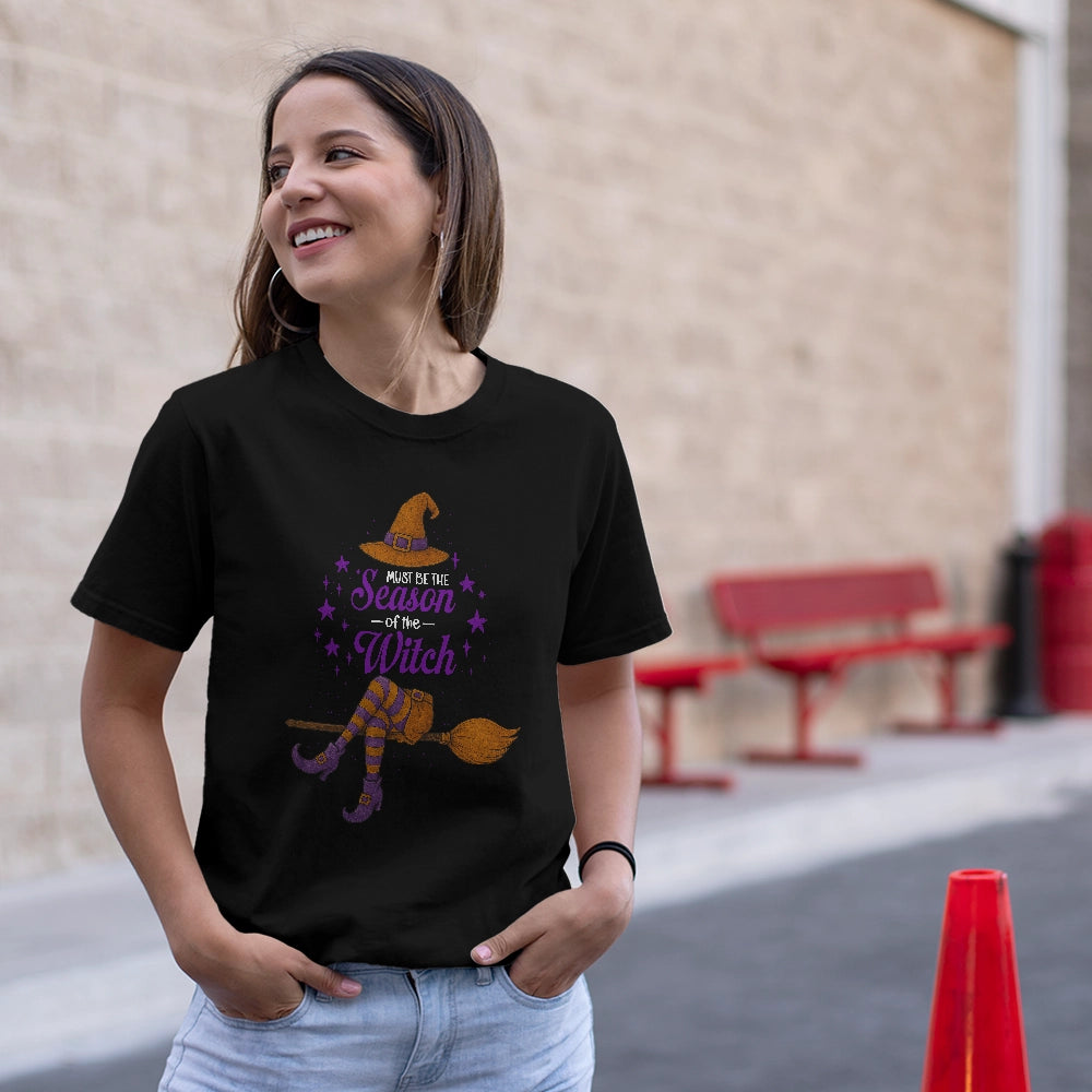Must Be The Season Of The Witch - Custom Halloween Witch - Personalized T-Shirt