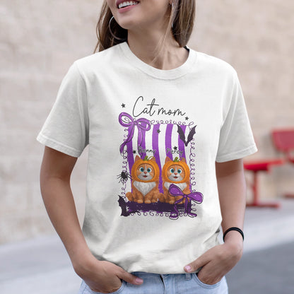 Cat Mom - Funny Halloween - Personalized T-Shirt