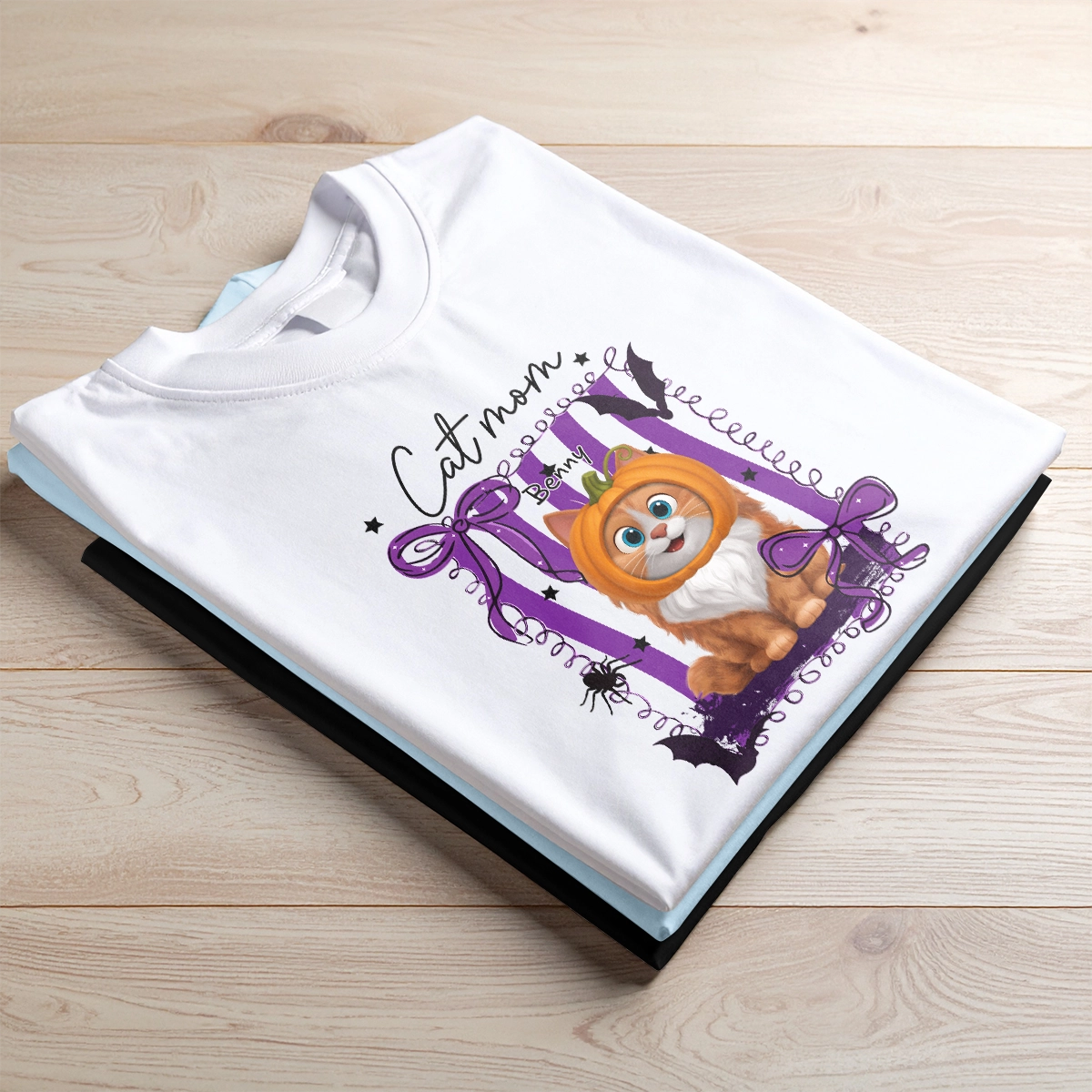 Cat Mom - Funny Halloween - Personalized T-Shirt