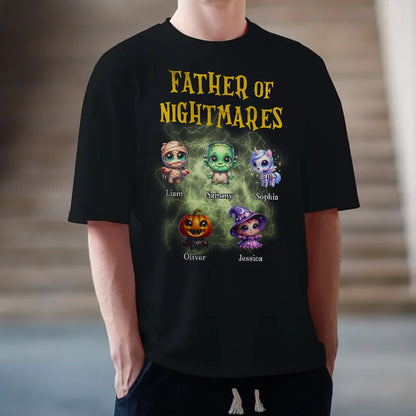 Halloween Funny Dad - Father Of Nightmares - Personalized T-Shirt
