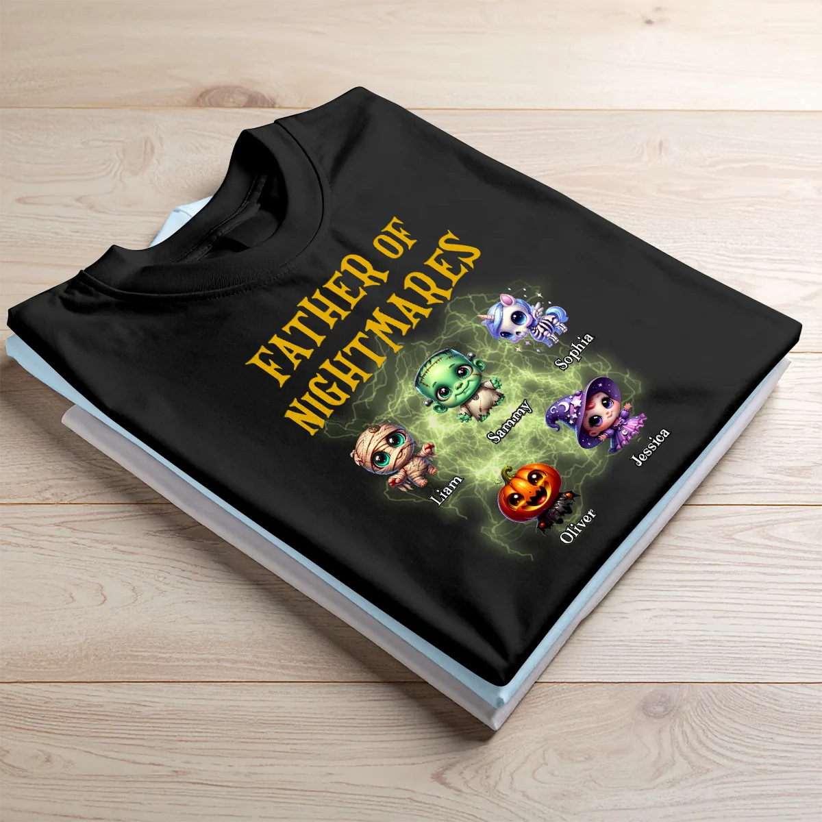 Halloween Funny Dad - Father Of Nightmares - Personalized T-Shirt