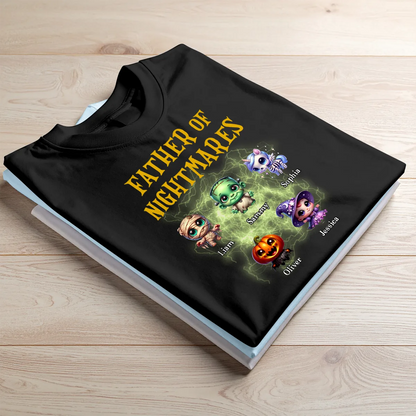Halloween Funny Dad - Father Of Nightmares - Personalized T-Shirt