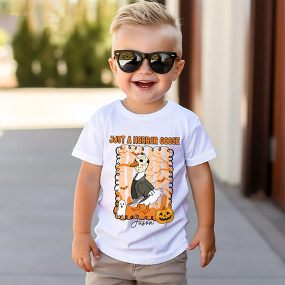 Just A Horror Goose - Funny Halloween - Personalized Toddler T-Shirt