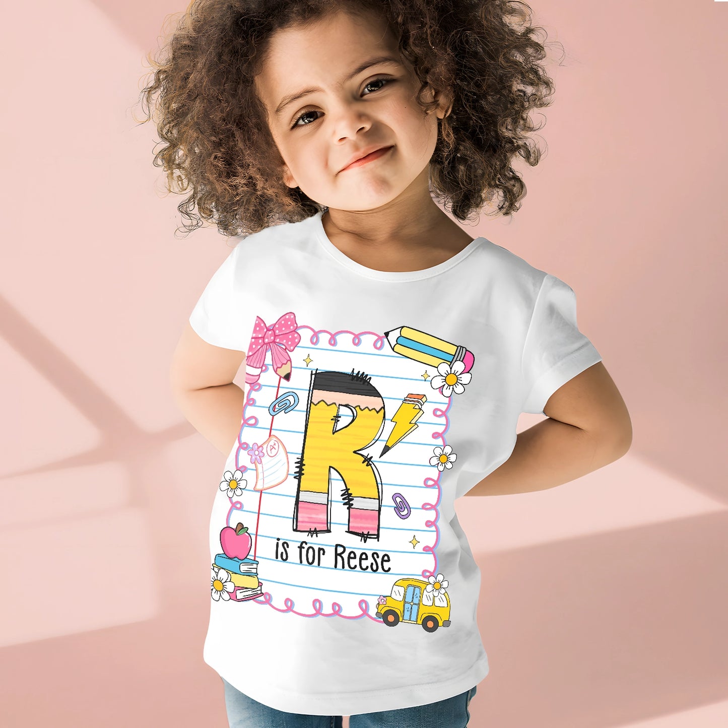 Back To School Custom Kid Name And Photo - Personalized Toddler T-Shirt