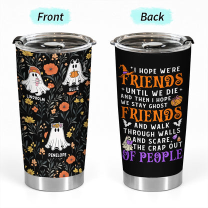 Cute Ghosts Floral - Halloween Gift For Friends - Personalized Tumbler