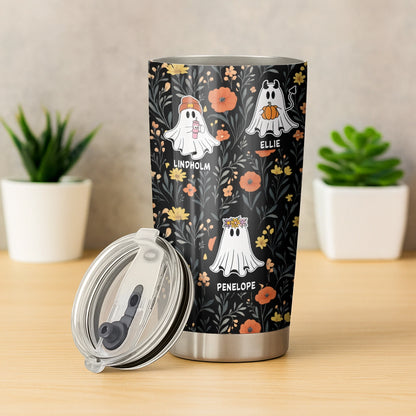 Cute Ghosts Floral - Halloween Gift For Friends - Personalized Tumbler