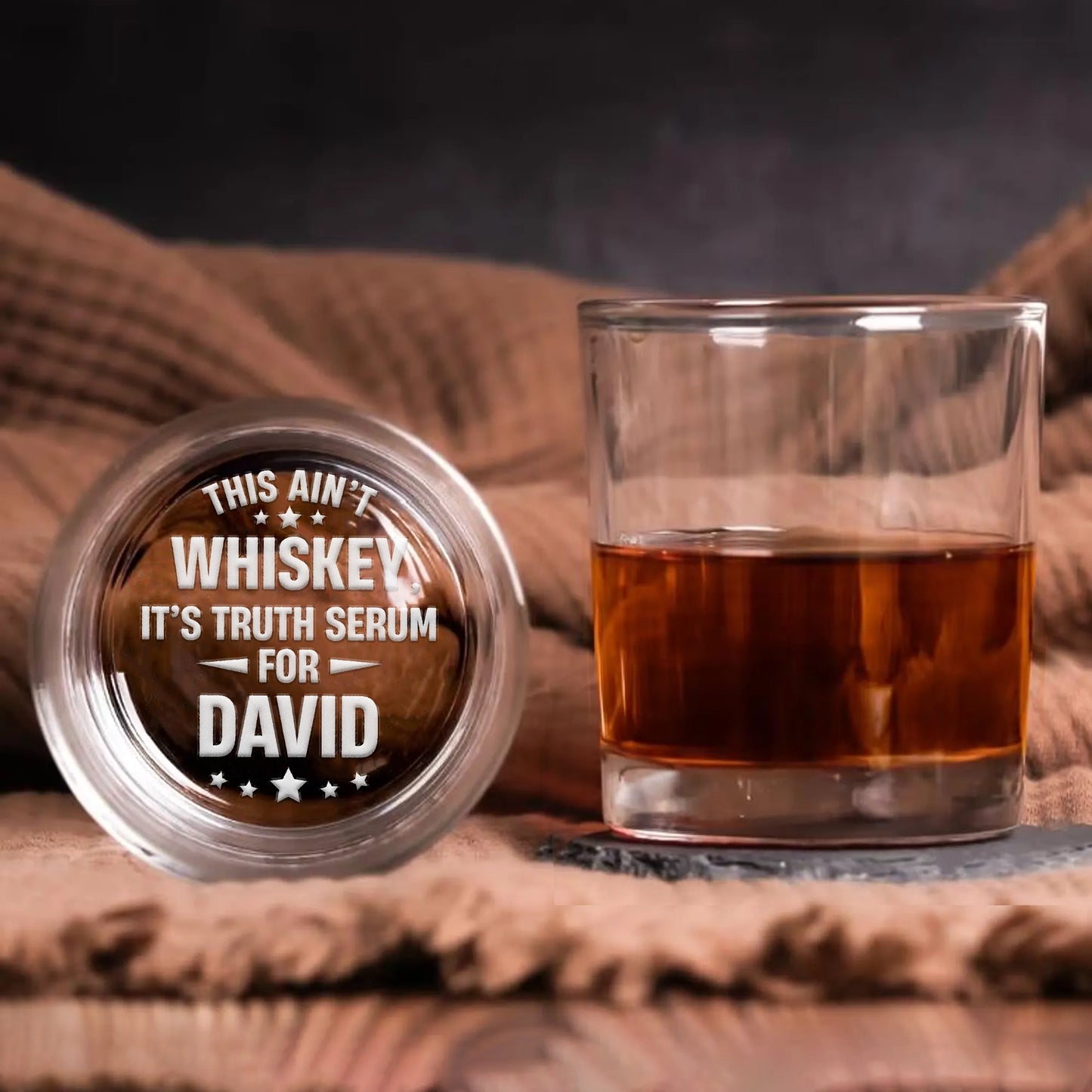 This Ain’t Whiskey, It’s Truth Serum - Personalized Whiskey Glass-mk4