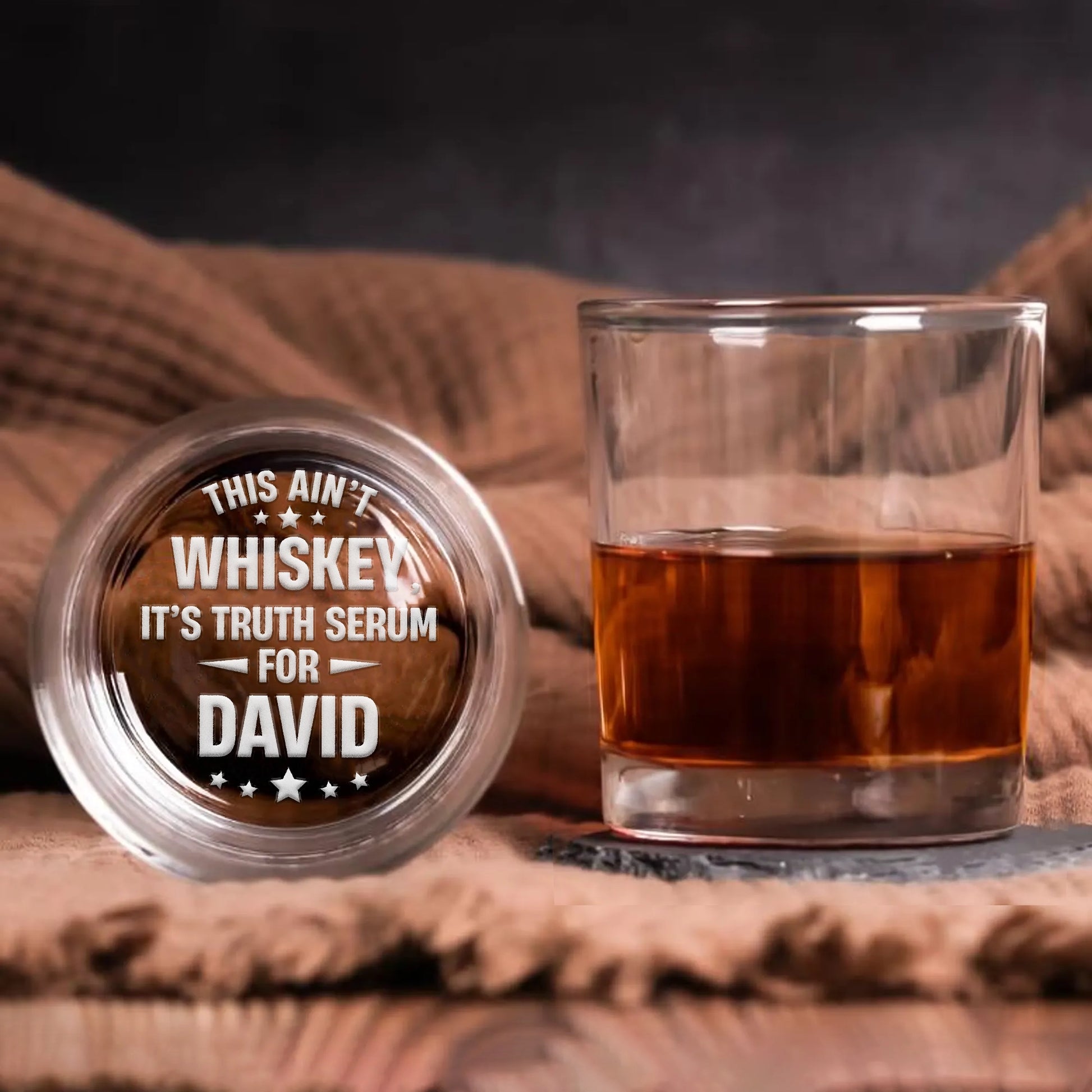 This Ain’t Whiskey, It’s Truth Serum - Personalized Whiskey Glass-mk4