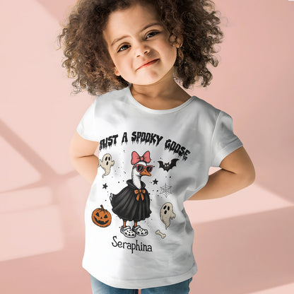 Just A Spooky Goose - Halloween Goose - Personalized Toddler T-Shirt