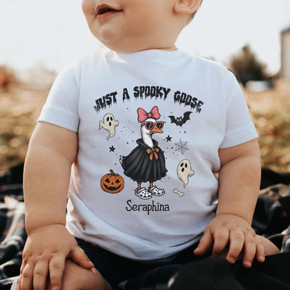 Just A Spooky Goose - Halloween Goose - Personalized Toddler T-Shirt