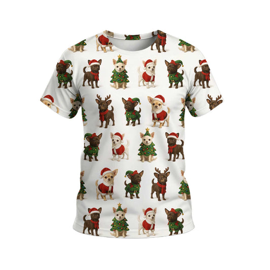 Santa Reindeer Tree Chihuahua Hoodie, Chihuahua T Shirt, Funny Chihuahua Shirt