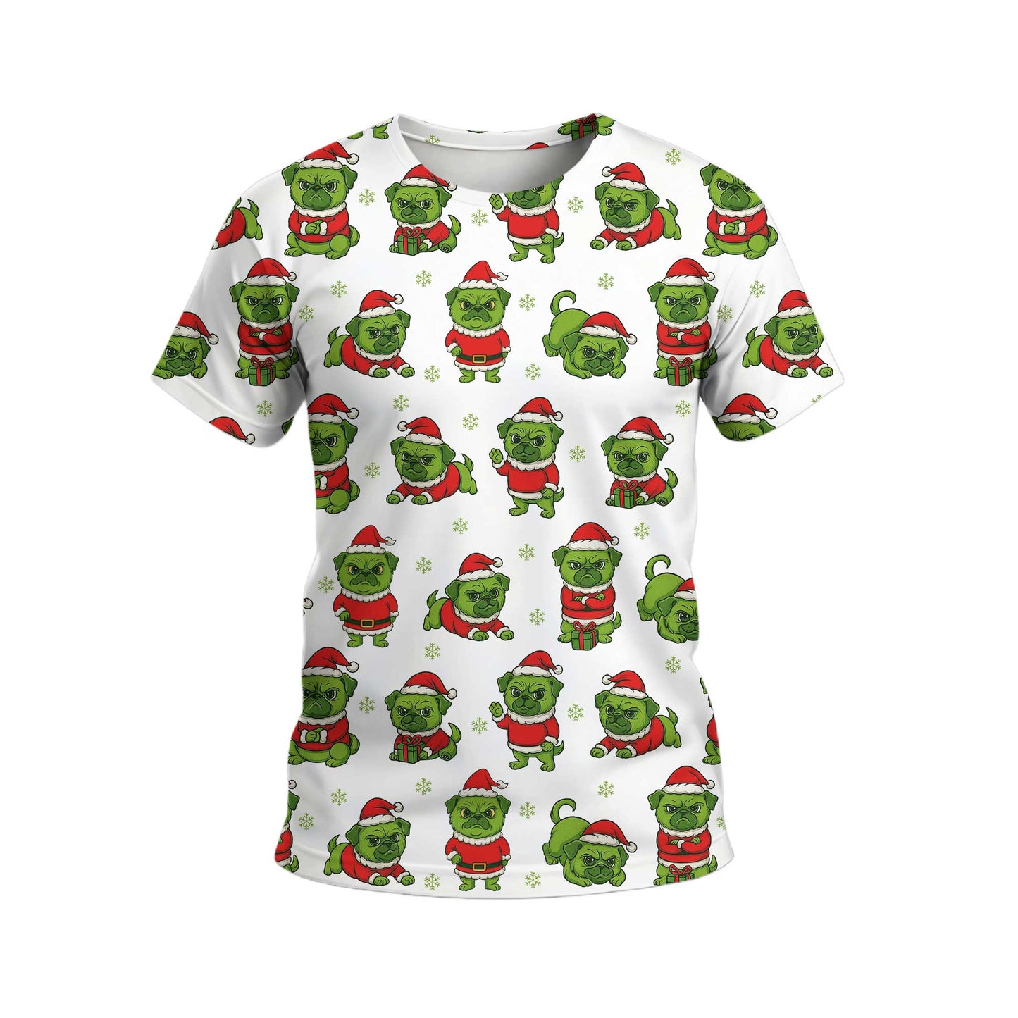 Grinch Pug Christmas White Hoodie, Funny Pug Shirt,  Pugrinch Pattern Shirts