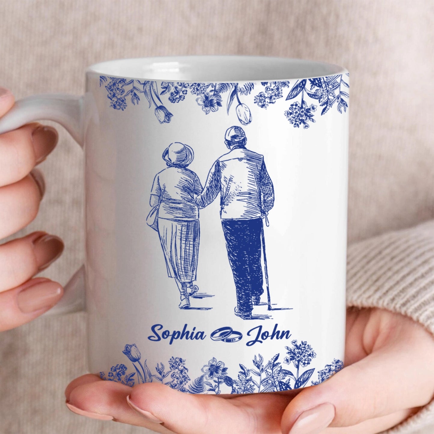 From First Kiss - Couple Gift - Personalized Edge-to-Edge Mug