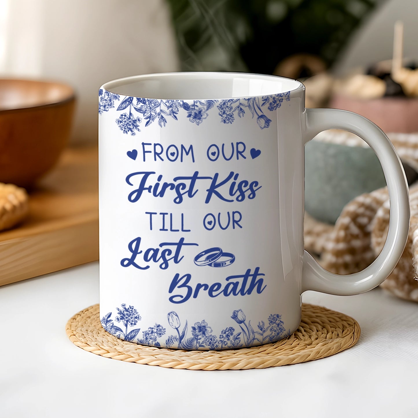 From First Kiss - Couple Gift - Personalized Edge-to-Edge Mug