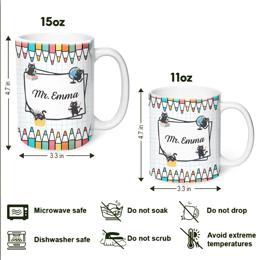 Takes A Big Heart To Teach Little Minds - Back to School Teacher Gift - Personalized Edge-to-Edge Mug