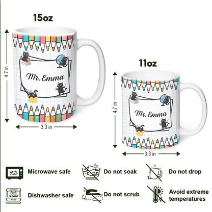 Takes A Big Heart To Teach Little Minds - Back to School Teacher Gift - Personalized Edge-to-Edge Mug