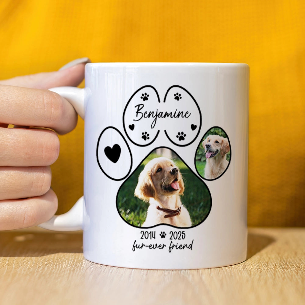 Furever Friend - Custom Photo Dog Memorial Gift - Personalized Mug