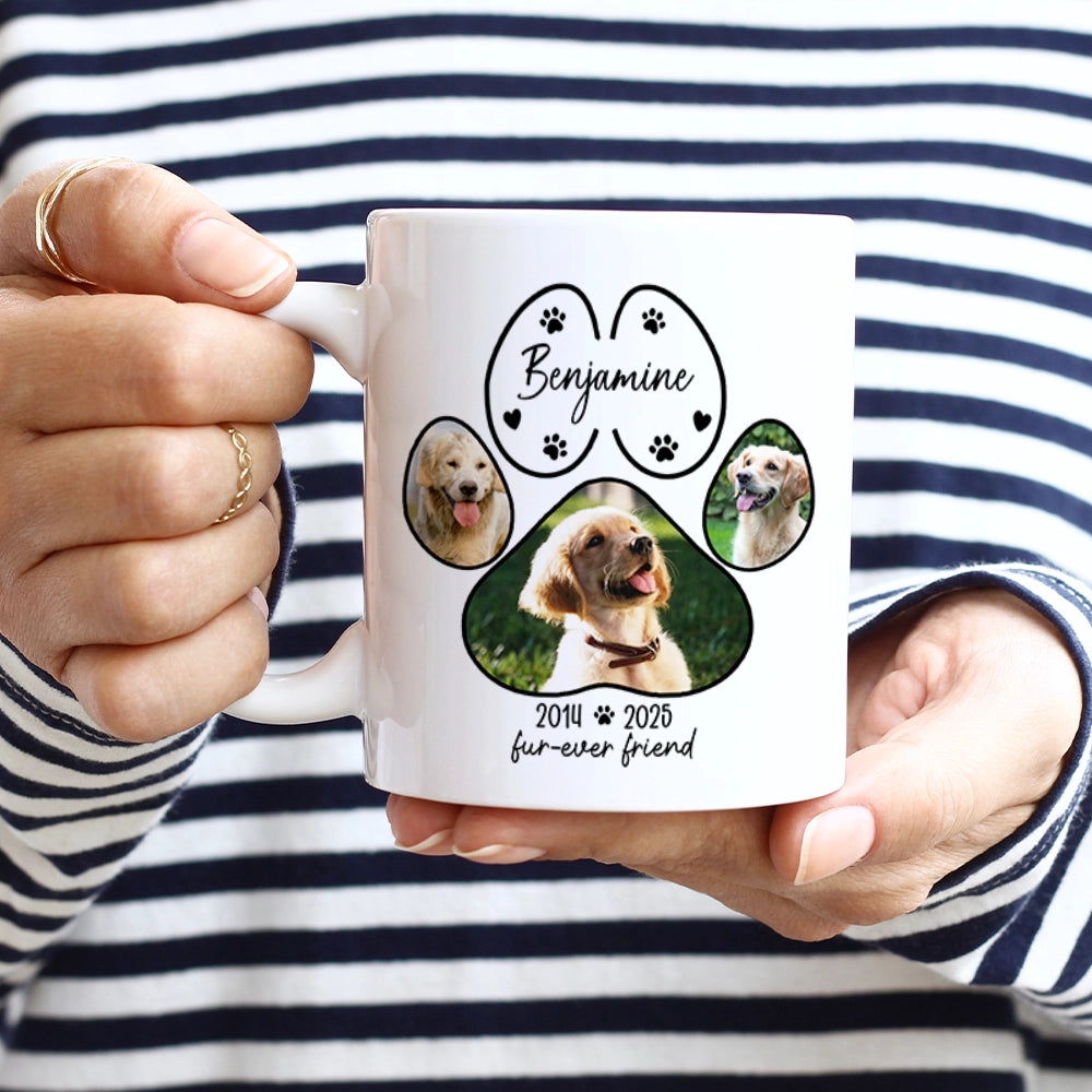 Furever Friend - Custom Photo Dog Memorial Gift - Personalized Mug