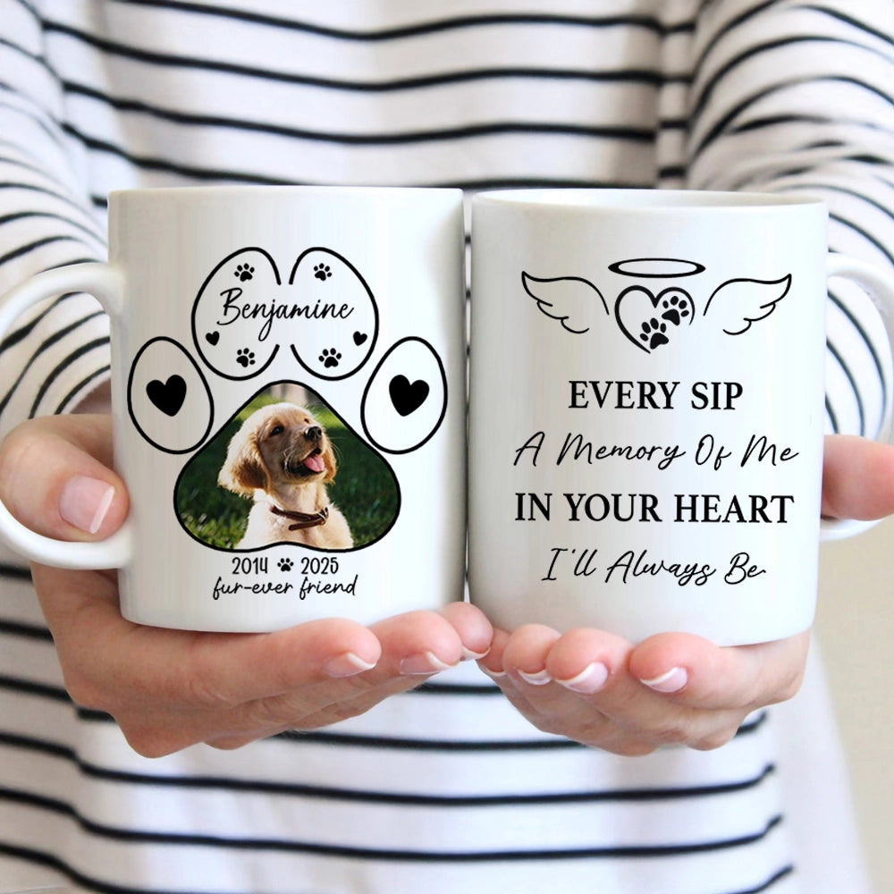 Furever Friend - Custom Photo Dog Memorial Gift - Personalized Mug
