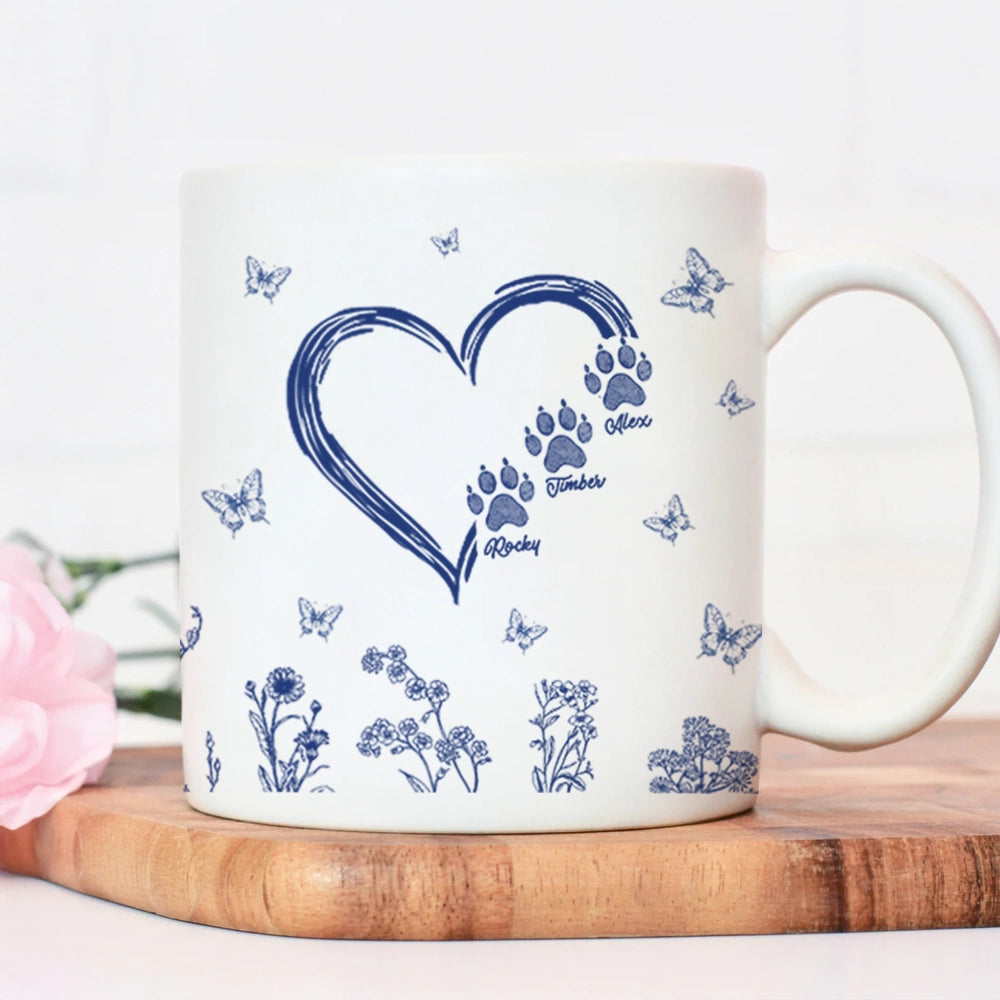 Best Dog Mom Ever - Toile De Jouy Style - Personalized Mug