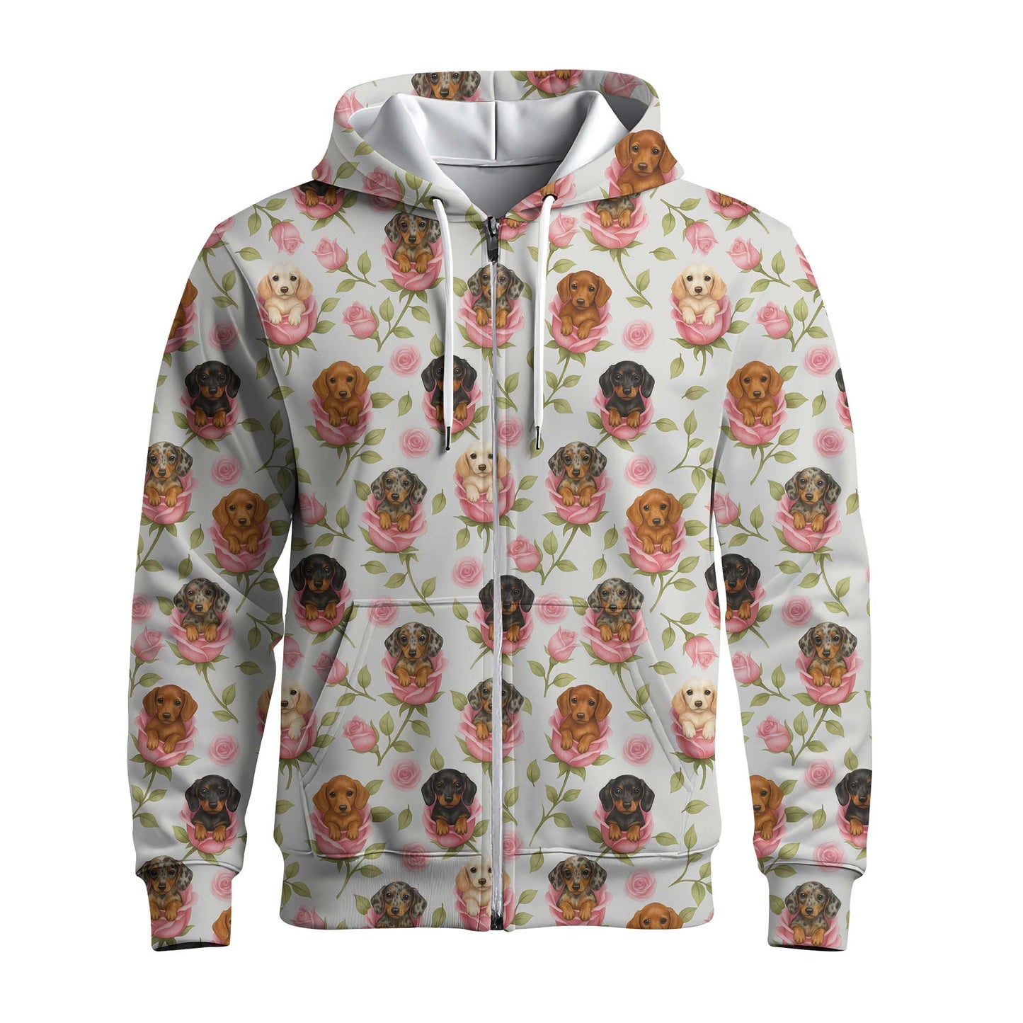 Wiener Dogs Tee Shirts, Dachshund T Shirt, Pink Rose Puppy Flower Shirt