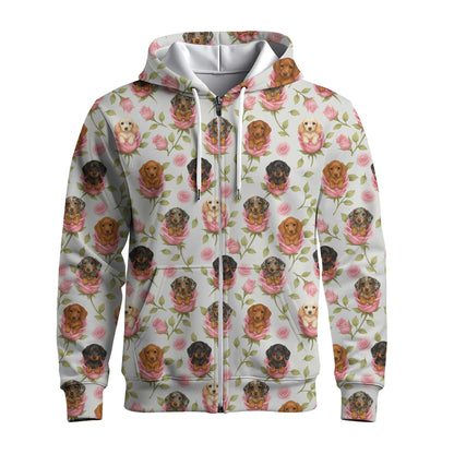 Wiener Dogs Tee Shirts, Dachshund T Shirt, Pink Rose Puppy Flower Shirt