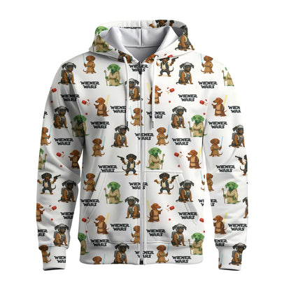 Galaxy Wars Funny Star Parody Dachshund Pattern Polo, Wiener Dog T Shirt, Dachshund T Shirt