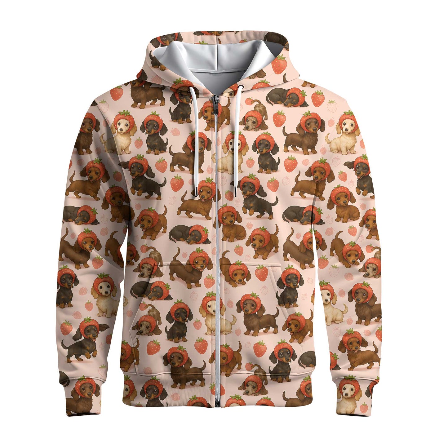 Funny Kawaii Strawberry Art With Cute Dachshund Shirt, Dachshund T Shirt, Wiener Dog T Shirt