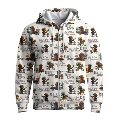 Get A Long Little Doggie Vintage Dachshund Shirt, Western Cowboy Dachshund Pattern Polo, Dachshund T Shirt, Wiener Dog T Shirt