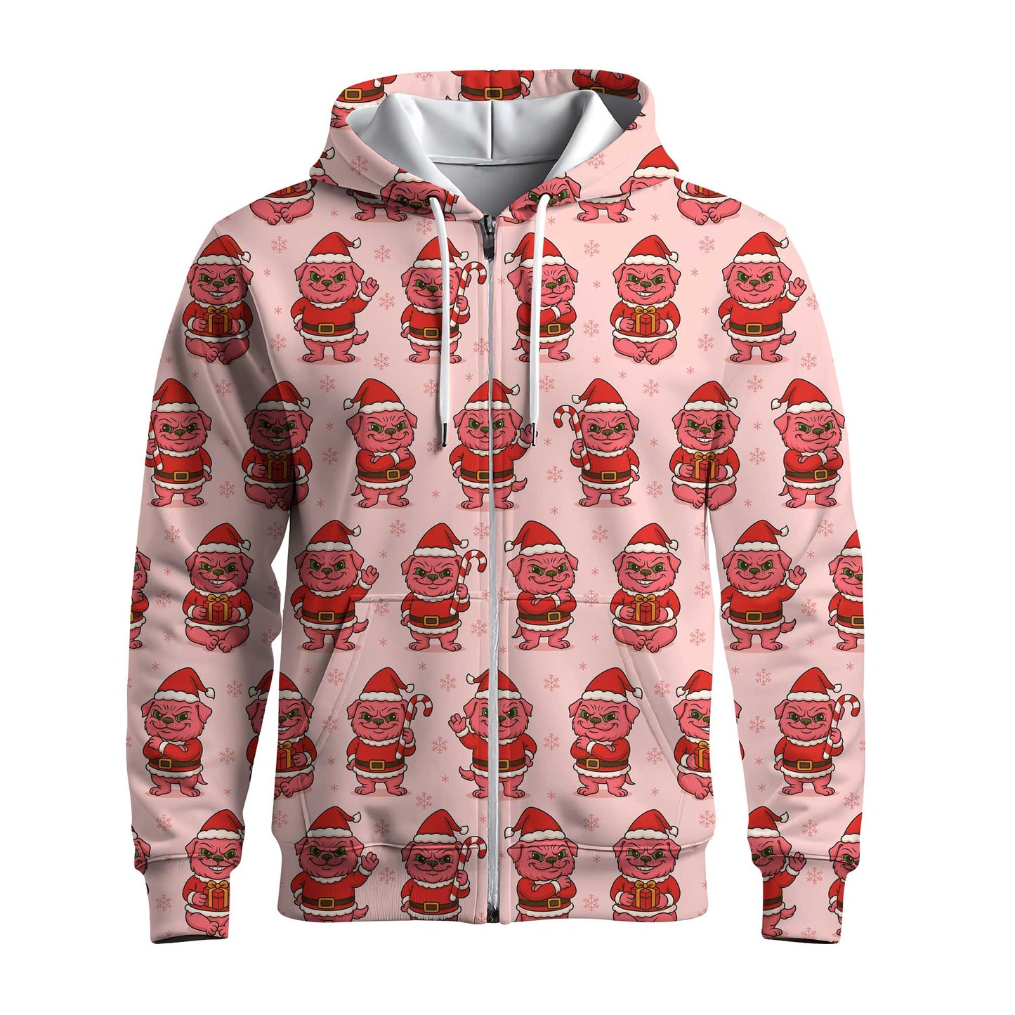 Funny Pattern Pug Shirt, Adorable Pink Grinch Xmas Hoodie, Christmas Pug Shirt For Dog Lover