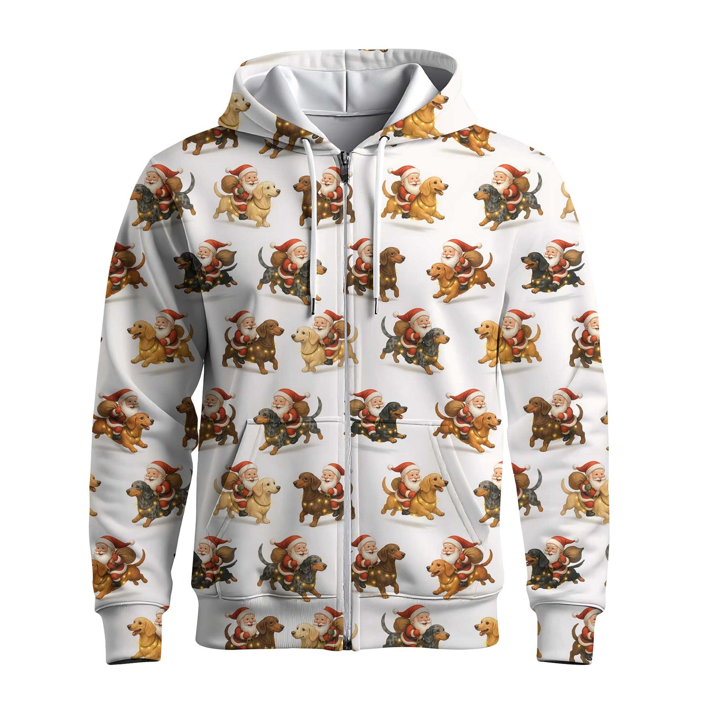 Santa Riding Cute  Dachshund Holiday Tee, Dachshund T Shirt, Wiener Dog T Shirt