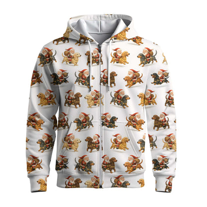 Santa Riding Cute  Dachshund Holiday Tee, Dachshund T Shirt, Wiener Dog T Shirt