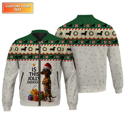 Is This Jolly Enough Dachshund Christmas Shirt, Weenie Dog Shirts, Christmas Dachshund Shirt