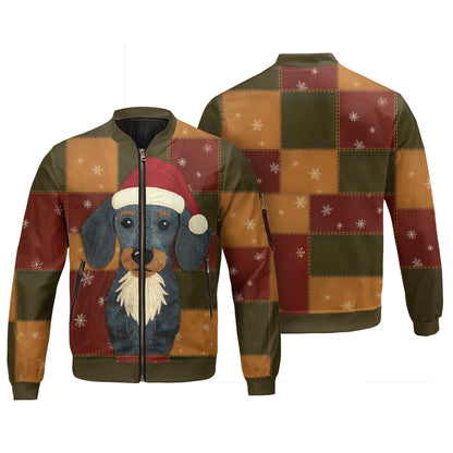 Patchwork Dachshund Christmas Polo, Dachshund T Shirt, Wiener Dog T Shirt