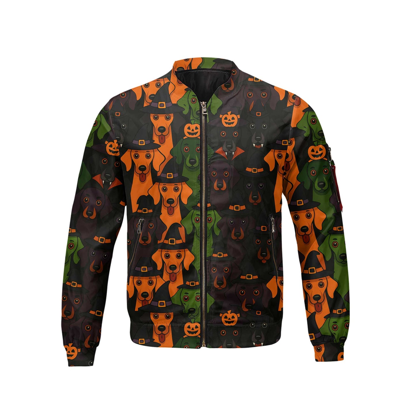 Weenie Dog Halloween With Witch Hat Print, Pattern Polos For Spooky Season, Dachshund Hoodie