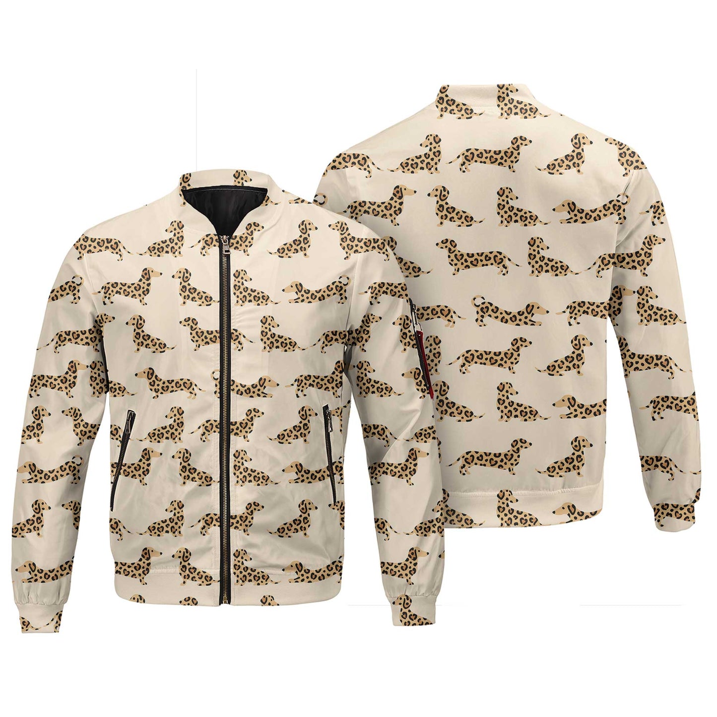 Leopard Print Pattern Cozy Polo, Dachshund Sweatshirt, T Shirts For Dachshunds